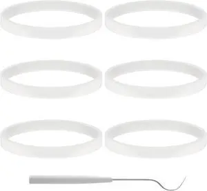 6 PCS Rubber Gaskets 10cm Sealing Gaskets White O-Ring Replacement Parts for Ninja Blender BL480 BL680 BL910 CT680 6 PCS Rubber Gaskets 10cm Sealing Gaskets White O-Ring Replacement Parts for Ninja Blender BL480 BL680 BL910 CT680