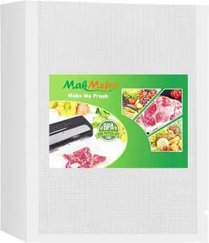 MakMeFre Pint 6"x10"Vacuum Sealer Bags 50ct for Food Storage | BPA Free PreCut Food Grade,Commercial Grade,Heavy Duty Vacuum Food Freezer Bags,Great for Sous Vide Vacuum Sealer MakMeFre Pint 6"x10"Vacuum Sealer Bags 50ct for Food Storage | BPA Free PreCut Food Grade,Commercial Grade,Heavy Duty Vacuum Food Freezer Bags,Great for Sous Vide Vacuum Sealer