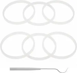 6-Pack Sealing Gaskets 3.2 inch/8.3 cm Rubber Gaskets O-Ring White Replacement Parts for Ninja Professional Blenders BL660 BL770 BL780 6-Pack Sealing Gaskets 3.2 inch/8.3 cm Rubber Gaskets O-Ring White Replacement Parts for Ninja Professional Blenders BL660 BL770 BL780