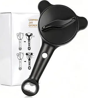 Jar Openers for Seniors, 4-in-1 Can Opener for Weak Hands & Seniors Ergonomic Non-Slip Handle, Fits 1-3.5 Inch Kitchen Mason Jars, Bottles & Cans (Black) Jar Openers for Seniors, 4-in-1 Can Opener for Weak Hands & Seniors Ergonomic Non-Slip Handle, Fits 1-3.5 Inch Kitchen Mason Jars, Bottles & Cans (Black)