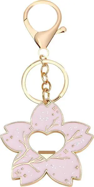 Flower Bottle Opener Keychain, Pink Bottle Opener Keychain, Cherry Blossom Women's Flower Bottle Opener Keychain, Pink Bottle Opener Keychain, Cherry Blossom Women's