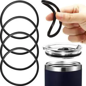 Patelai 4 Pieces 20 oz Tumbler Lid Gaskets Replacement Rubber, Black | O Ring Seal Design for Leak Proof, Fits 10 12 16 20 oz Insulated Steel Tumblers, Resealable Spare for Worn Lids Patelai 4 Pieces 20 oz Tumbler Lid Gaskets Replacement Rubber, Black | O Ring Seal Design for Leak Proof, Fits 10 12 16 20 oz Insulated Steel Tumblers, Resealable Spare for Worn Lids