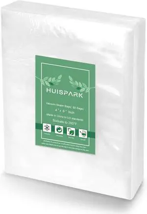 Vacuum Sealer Bags, 4"*6" 50 Pcs Heavy Duty Pre-Cut Design Commercial Grade Food Sealable Bag for Heat Seal Food Storage, Great for Storage, Meal Prep and Sous Vide Vacuum Sealer Bags, 4"*6" 50 Pcs Heavy Duty Pre-Cut Design Commercial Grade Food Sealable Bag for Heat Seal Food Storage, Great for Storage, Meal Prep and Sous Vide