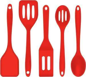 5Pcs Mini Spatula Silicone, Red Small Spatula for Fish, Fried Rice | Easy to Clean, Flexible, Reusable, Hangable, Nonstick 5Pcs Mini Spatula Silicone, Red Small Spatula for Fish, Fried Rice | Easy to Clean, Flexible, Reusable, Hangable, Nonstick