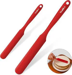 Walfos Silicone Jar Spatula - High Heat Resistant Kitchen Spatulas(450°F,Cake Cream Butter Spatulas, for Cooking Mixing -BPA Free and Dishwasher Safe Mixing Batter Scraper Spatula, Red(2pcs) Walfos Silicone Jar Spatula - High Heat Resistant Kitchen Spatulas(450°F,Cake Cream Butter Spatulas, for Cooking Mixing -BPA Free and Dishwasher Safe Mixing Batter Scraper Spatula, Red(2pcs)