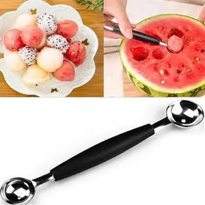 2 in 1 Stainless Steel Melon Ballers Melon Scoop,Double-Sided Fruit Melon Baller Spoon, Suitable Watermelon Cantaloupe Ice Cream Comfortable Non-Slip Grip 2 in 1 Stainless Steel Melon Ballers Melon Scoop,Double-Sided Fruit Melon Baller Spoon, Suitable Watermelon Cantaloupe Ice Cream Comfortable Non-Slip Grip