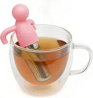 Removable Tea Infuser, Stainless Steel, Pink | For Loose Tea, Extra Fine Mesh, Steeper Filter Removable Tea Infuser, Stainless Steel, Pink | For Loose Tea, Extra Fine Mesh, Steeper Filter