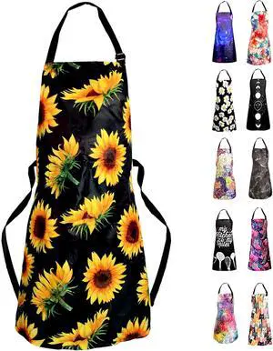 Adjustable Waterproof Apron Bib Apron with 2 Pockets Cooking Kitchen Aprons for Women Men Chef Adjustable Waterproof Apron Bib Apron with 2 Pockets Cooking Kitchen Aprons for Women Men Chef
