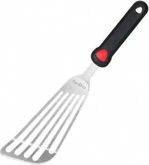 KSENDALO Thin Flexible & Sturdy Fish Spatula Stainless Steel for Kitchen Cooking Use Fish Spatula Egg Flipper Bbq Flipper Stainless Steel Blade Silicone Handle Heat Resistant Dishwasher Safe-Silver KSENDALO Thin Flexible & Sturdy Fish Spatula Stainless Steel for Kitchen Cooking Use Fish Spatula Egg Flipper Bbq Flipper Stainless Steel Blade Silicone Handle Heat Resistant Dishwasher Safe-Silver