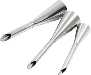 Hitefu 3PCS Stainless Steel Cream Icing Piping Nozzle Tips | Long Cake Decorating Frosting Tips, Pastry Filling Tip Tool, For Cream Puff Cupcakes Cookies Cakes Decorating Hitefu 3PCS Stainless Steel Cream Icing Piping Nozzle Tips | Long Cake Decorating Frosting Tips, Pastry Filling Tip Tool, For Cream Puff Cupcakes Cookies Cakes Decorating