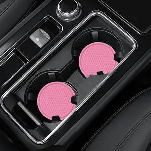 4 Pack Car Coasters, 2.75inch Universal Non-Slip Car Cup Holder Coaster for Car, PVC Cup Pad Mat Car Coasters for Cup Holders for Women (Pink) 4 Pack Car Coasters, 2.75inch Universal Non-Slip Car Cup Holder Coaster for Car, PVC Cup Pad Mat Car Coasters for Cup Holders for Women (Pink)