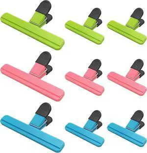ALLTOP Chip Clips Upgraded Wide Opening Food Bag Sealing Clips for Kitchen Storage Accessories - 9Pcs ALLTOP Chip Clips Upgraded Wide Opening Food Bag Sealing Clips for Kitchen Storage Accessories - 9Pcs