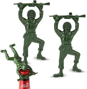2pc-Creative 3D Army Man Bottle Opener,Unique Easy Opening Bottle Opener for Beer and beverage Green 2pc-Creative 3D Army Man Bottle Opener,Unique Easy Opening Bottle Opener for Beer and beverage Green