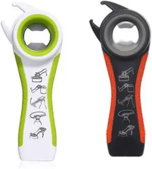 2 pcs 5 In 1 Multi Function Multi-function Can Jar Bottle Open/Tighten Bottle Jar Can Opener for Small Hands, Seniors or Anyone Who Suffers from Arthritis Good Kitchen Tool (black/white) 2 pcs 5 In 1 Multi Function Multi-function Can Jar Bottle Open/Tighten Bottle Jar Can Opener for Small Hands, Seniors or Anyone Who Suffers from Arthritis Good Kitchen Tool (black/white)