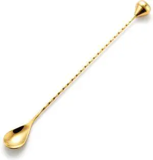 Homestia 2-in-1 Muddler Bar Spoon, 12 Inch Cocktail Mixing Spoon, Gold | Stainless Steel Cocktail Stirrer, Bar Spoon with Muddler, Hevy Duty Long Spiral Handle Drink Stirrer for Bartending, Home Use Homestia 2-in-1 Muddler Bar Spoon, 12 Inch Cocktail Mixing Spoon, Gold | Stainless Steel Cocktail Stirrer, Bar Spoon with Muddler, Hevy Duty Long Spiral Handle Drink Stirrer for Bartending, Home Use