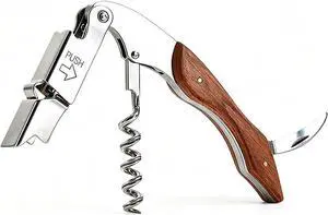 Waiter Corkscrew Wine Opener, Berglander Professional Wine Key for Servers, Hevay Duty Bartender with Foil Cutter, Manual Wine Bottle Opener, Wood Handle Comfortable, Ergonomic Grip Waiter Corkscrew Wine Opener, Berglander Professional Wine Key for Servers, Hevay Duty Bartender with Foil Cutter, Manual Wine Bottle Opener, Wood Handle Comfortable, Ergonomic Grip