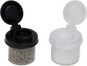 BRAZZA Salt and Pepper Shakers Moisture Proof Set, Perfect to go Camping Picnic Outdoors Kitchen Lunch Boxes Travel Spice Set Clear BRAZZA Salt and Pepper Shakers Moisture Proof Set, Perfect to go Camping Picnic Outdoors Kitchen Lunch Boxes Travel Spice Set Clear