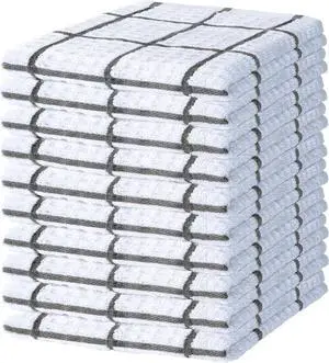 DecorRack 100% Cotton Kitchen Towels 12x12 in, Grey (Pack of 10) DecorRack 100% Cotton Kitchen Towels 12x12 in, Grey (Pack of 10)