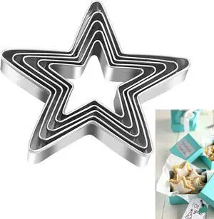 Stars Cookie Cutter, Pack of 5 Stars Cookie Cutter, Pack of 5