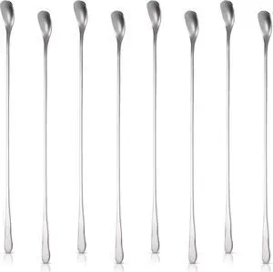 Patelai 8 Pieces Stainless Steel Coffee Stirrers Mixing Spoons | 12.4 Inch Stir Sticks for Cocktail Bar Drinks Ice Tea Salt, Reusable Long Handle Tiny Stirring Swizzle Spoon Patelai 8 Pieces Stainless Steel Coffee Stirrers Mixing Spoons | 12.4 Inch Stir Sticks for Cocktail Bar Drinks Ice Tea Salt, Reusable Long Handle Tiny Stirring Swizzle Spoon
