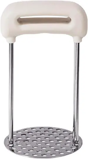 Heavy Duty Potato Mashers, 5 Inch x 2.8 Inch Food Grade Stainless Steel Food Crusher for Kitchen and Outdoors (white) Heavy Duty Potato Mashers, 5 Inch x 2.8 Inch Food Grade Stainless Steel Food Crusher for Kitchen and Outdoors (white)