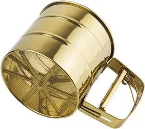 Stainless Steel Fine Mesh Sieve Flour Sifter Golden Flour Cup Sifter Stainless Steel Fine Mesh Sieve Flour Sifter Golden Flour Cup Sifter