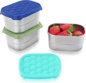 Tanjiae Small (1 CUP) Stainless Steel Snack Containers for Kids | Easy Open Leak Proof Food Containers with Silicone Lids - Perfect Metal Toddler Lunch Box for Daycare and School (8oz) Tanjiae Small (1 CUP) Stainless Steel Snack Containers for Kids | Easy Open Leak Proof Food Containers with Silicone Lids - Perfect Metal Toddler Lunch Box for Daycare and School (8oz)