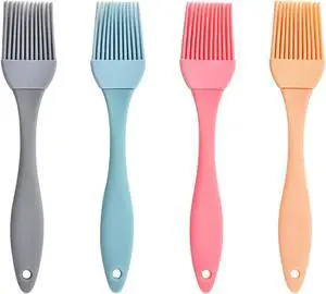 Silicone Oil Brush 4PCS Household Pouring Pastry Brush with Removable Head for Kitchen Cooking Baking Grilling Sauce Butter Marinade Blue Gray Pink Apricot Silicone Oil Brush 4PCS Household Pouring Pastry Brush with Removable Head for Kitchen Cooking Baking Grilling Sauce Butter Marinade Blue Gray Pink Apricot