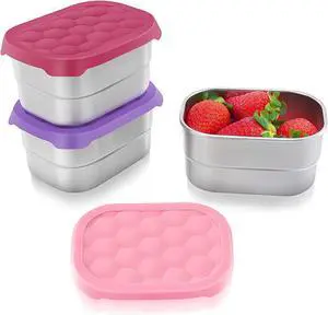 Tanjiae Small (1 CUP) Stainless Steel Snack Containers for Kids | Easy Open Leak Proof Food Containers with Silicone Lids - Perfect Metal Toddler Lunch Box for Daycare and School (8oz) Tanjiae Small (1 CUP) Stainless Steel Snack Containers for Kids | Easy Open Leak Proof Food Containers with Silicone Lids - Perfect Metal Toddler Lunch Box for Daycare and School (8oz)