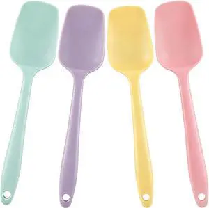 4 PCS,7.8Inch Silicone Spatulas Rubber Spatula Small Spatula Baking Mini Spatula Mixing Tool for Nonstick Cookware (4 colors) 4 PCS,7.8Inch Silicone Spatulas Rubber Spatula Small Spatula Baking Mini Spatula Mixing Tool for Nonstick Cookware (4 colors)