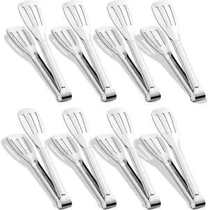 Kitchen Tongs 7 Inch, 8 Pack Stainless Steel Serving Tongs for Cooking Appetizers, Salad, Small Kitchen Tongs for Food, Dishwasher Safe Kitchen Tongs 7 Inch, 8 Pack Stainless Steel Serving Tongs for Cooking Appetizers, Salad, Small Kitchen Tongs for Food, Dishwasher Safe