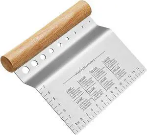 ALLTOP Dough Bench Scraper/Cutter/Chopper, 1 Pack | Stainless Steel Blade, Herb Stripper, Scale Ruler, Leaf Remover ALLTOP Dough Bench Scraper/Cutter/Chopper, 1 Pack | Stainless Steel Blade, Herb Stripper, Scale Ruler, Leaf Remover