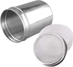 Powder Sugar Shaker with Lid - Stainless Steel Fine Mesh Shaker Cinnamon Icing Sugar Powder Cocoa Flour Chocolate Coffee Sifter Sprinkler Dredgers for Coffee Cappuccino Latte Powder Sugar Shaker with Lid - Stainless Steel Fine Mesh Shaker Cinnamon Icing Sugar Powder Cocoa Flour Chocolate Coffee Sifter Sprinkler Dredgers for Coffee Cappuccino Latte