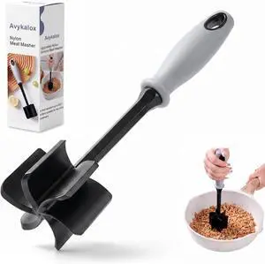 Meat Chopper, 6 Curve Blades Meat Masher for Ground Beef & Meat, Heat Resistant Nylon Hamburger Smasher Tool, Burger Grinder Potato Masher for Vegetables, Sauces, Mixing & Mashing Meat Chopper, 6 Curve Blades Meat Masher for Ground Beef & Meat, Heat Resistant Nylon Hamburger Smasher Tool, Burger Grinder Potato Masher for Vegetables, Sauces, Mixing & Mashing