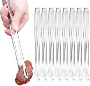 9 Pcs Stainless Steel Korean BBQ Tongs, 11" Hot Pot Tongs Bulk for Cooking Portable Kitchenware Home Outdoor Steak Salad Food 9 Pcs Stainless Steel Korean BBQ Tongs, 11" Hot Pot Tongs Bulk for Cooking Portable Kitchenware Home Outdoor Steak Salad Food