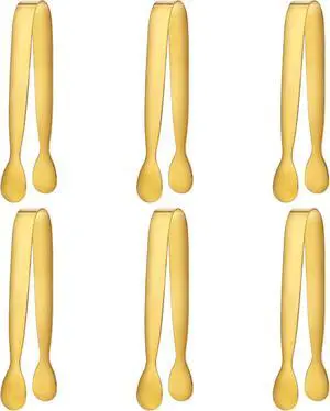 6Pcs Gold Small Tongs for Serving Food, 4 inches Gold Food Tongs Stainless Steel Buffet Tongs Kitchen Tongs, Serving Utensils for Buffet, Salad, Ice, Appetizer, Food for Tea Party Coffee Bar Catering 6Pcs Gold Small Tongs for Serving Food, 4 inches Gold Food Tongs Stainless Steel Buffet Tongs Kitchen Tongs, Serving Utensils for Buffet, Salad, Ice, Appetizer, Food for Tea Party Coffee Bar Catering