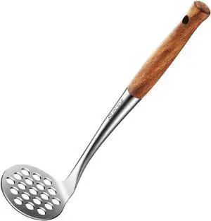 Avocado Masher Stainless Steel Small, Mini Potato Masher, Wooden Handle Potatoes Masher Kitchen Tool for Avocado, Potatoes, Beans, Vegetables, 8.7Inch Metal Mashing Utensil Avocado Masher Stainless Steel Small, Mini Potato Masher, Wooden Handle Potatoes Masher Kitchen Tool for Avocado, Potatoes, Beans, Vegetables, 8.7Inch Metal Mashing Utensil