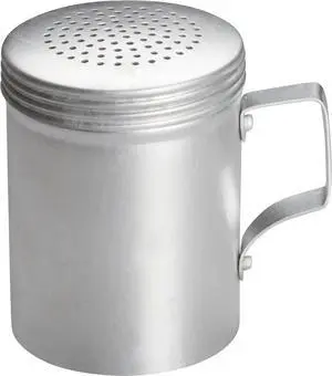 Winco 10 oz Aluminum Dredge with Handle | Great for Flour, Sugar, Spices and Baking Prep Winco 10 oz Aluminum Dredge with Handle | Great for Flour, Sugar, Spices and Baking Prep