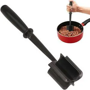Meat Chopper, 5-Blade Curved Potato Masher & Hamburger Meat Smasher, Ground Beef Chopper, Premium Heat-Resistant Masher for Beef, Chicken and More Meat Chopper, 5-Blade Curved Potato Masher & Hamburger Meat Smasher, Ground Beef Chopper, Premium Heat-Resistant Masher for Beef, Chicken and More