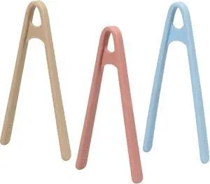 3-Pack Mini Silicone Tongs 5.5" Small Kitchen Tongs in 3 Colors for Cooking, Serving & Fine Motor Skills 3-Pack Mini Silicone Tongs 5.5" Small Kitchen Tongs in 3 Colors for Cooking, Serving & Fine Motor Skills