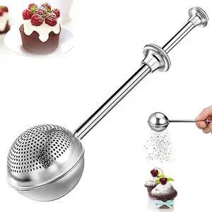 304 Stainless Steel Flour Powder Filter Spoon, Baker Dusting Wand For Sugar Flour Spices, Sourdough Bread Baking Supplies, Flour Sugar Powder Spoon Kitchen Tools Baking Sifters Baking Tools, 1 304 Stainless Steel Flour Powder Filter Spoon, Baker Dusting Wand For Sugar Flour Spices, Sourdough Bread Baking Supplies, Flour Sugar Powder Spoon Kitchen Tools Baking Sifters Baking Tools, 1