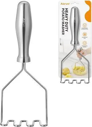 Aieve Heavy Duty Stainless Steel Potato Masher with Ergonomic Handle Aieve Heavy Duty Stainless Steel Potato Masher with Ergonomic Handle