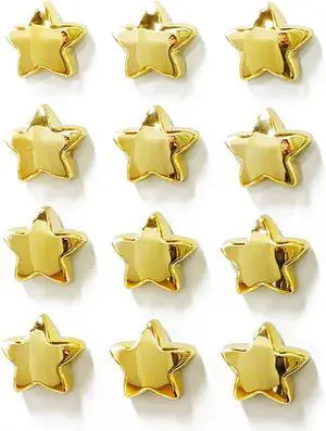 Yhborezy 12PCS Gold Fridge Magnets Cute Star Refrigerator Magnet Set | Golden Plastic Stars Decorative Magnetic Stickers 1*1 inch Medium Size Magnet For Home Kitchen Fridge Door Office Whiteboard Yhborezy 12PCS Gold Fridge Magnets Cute Star Refrigerator Magnet Set | Golden Plastic Stars Decorative Magnetic Stickers 1*1 inch Medium Size Magnet For Home Kitchen Fridge Door Office Whiteboard
