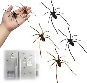 4PCS 3D Spider Fridge Magnet, Realistic Spider Magnets - Cute Removable Magnetic Decals for Refrigerator, Car, Garage Door, Indoor Outdoor Decor, The for Lovers of Unique Decor (Black) 4PCS 3D Spider Fridge Magnet, Realistic Spider Magnets - Cute Removable Magnetic Decals for Refrigerator, Car, Garage Door, Indoor Outdoor Decor, The for Lovers of Unique Decor (Black)