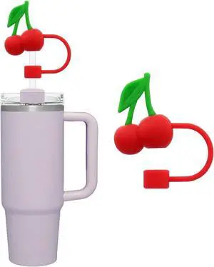 Red Cherries Silicone Straw Cover for 10mm Straw Covers Cap for Stanley Cup Accessories, for Stanley cup Accessories for Reusable Straws Tip Lids (Fruit Cap) Red Cherries Silicone Straw Cover for 10mm Straw Covers Cap for Stanley Cup Accessories, for Stanley cup Accessories for Reusable Straws Tip Lids (Fruit Cap)