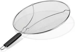 Splatter Screen for Frying Pan 13 Inch - Stainless Steel Grease Splatter Guard - Oil Splash Guard & Fine Mesh Cover for Cooking Bacon, Fried Chicken & Popcorn Splatter Screen for Frying Pan 13 Inch - Stainless Steel Grease Splatter Guard - Oil Splash Guard & Fine Mesh Cover for Cooking Bacon, Fried Chicken & Popcorn