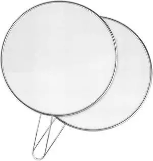 2-Pack Splatter Guard, 13 in Stainless Steel Grease Splatter Screen - Oil-Resistant Mesh for Fry Pan, Suitable for Most Cookware, Kitchen Essential 2-Pack Splatter Guard, 13 in Stainless Steel Grease Splatter Screen - Oil-Resistant Mesh for Fry Pan, Suitable for Most Cookware, Kitchen Essential
