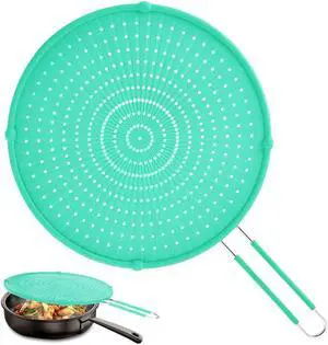 Splatter Screen for Frying Pan, Grease Splatter Guard, Heat-Resistant Splatter Guards for Frying, Silicone Splatter Guard for Everyday Cooking, Dishwasher Safe, Green 16in×12in×0.5in) Splatter Screen for Frying Pan, Grease Splatter Guard, Heat-Resistant Splatter Guards for Frying, Silicone Splatter Guard for Everyday Cooking, Dishwasher Safe, Green 16in×12in×0.5in)