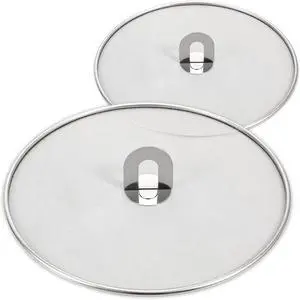 Splatter Screen for Kitchen, Stainless Steel Fine Mesh Splatter Screen for Frying Pan, 10, 13 Inch Grease Splatter Guard with Fold Flat Knob Splatter Screen for Kitchen, Stainless Steel Fine Mesh Splatter Screen for Frying Pan, 10, 13 Inch Grease Splatter Guard with Fold Flat Knob