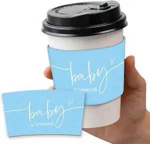 20 Counts A Baby Is Brewing, Coffee Cup Sleeves for Baby Shower Decorations, Disposable for Hot corrugated paper Sleeves 12 16 or 20 oz Paper Cup - Aa10 20 Counts A Baby Is Brewing, Coffee Cup Sleeves for Baby Shower Decorations, Disposable for Hot corrugated paper Sleeves 12 16 or 20 oz Paper Cup - Aa10